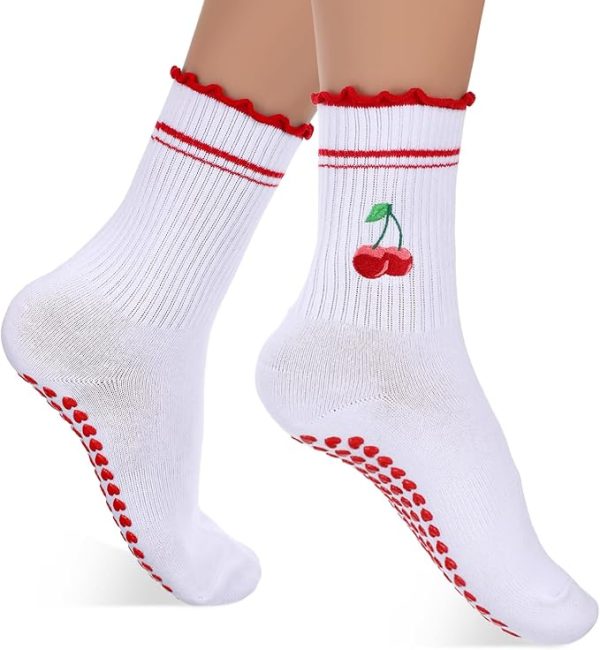 Cute cotton yoga socks