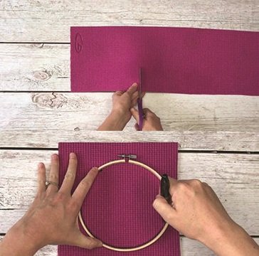 Old yoga mat crafts