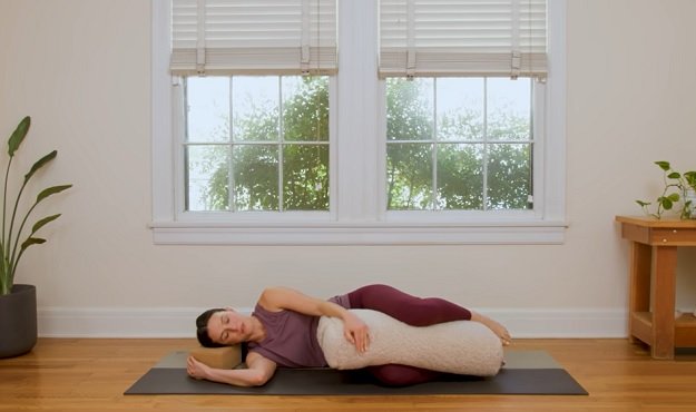 At-home prenatal yoga class video