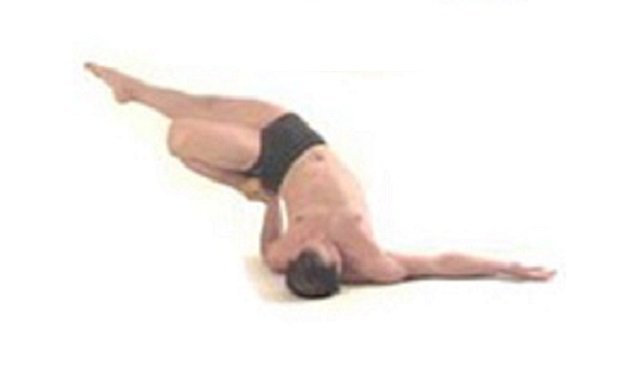 Half Frog Side Shoulderstand yoga pose tutorial