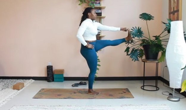 Santosha yoga flow video for hamstring stretch