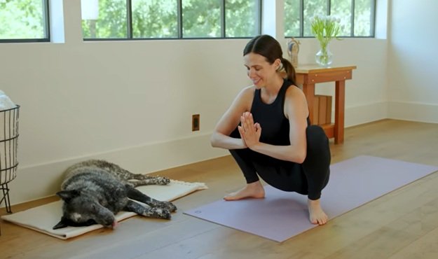 30-minute at-home yoga video class for stress relief