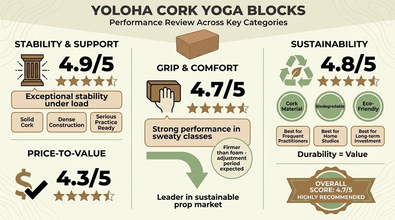 Yoloha cork yoga blocks review and rating
